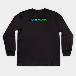 Aliens Are Real Kids Long Sleeve T-Shirt